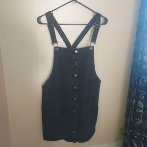 Black Denim Overalls